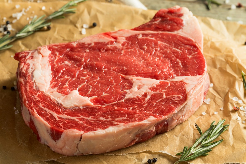 Raw Grass Fed Boneless Ribeye Steak