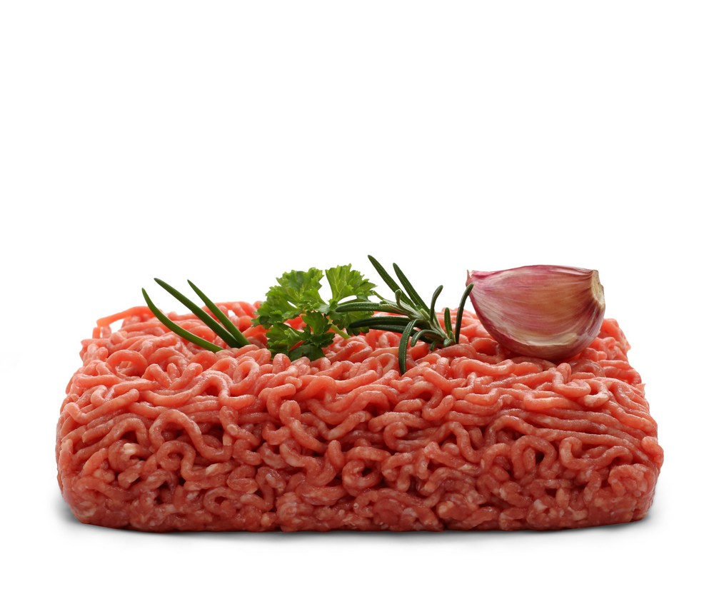 Beef minced meat with rosemary, parsley, garlic